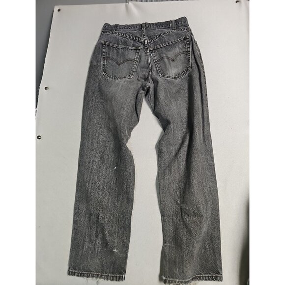 Levis  Silvertab Baggy Mens Black Jeans Faded  34X32 Distressed - Picture 9 of 12